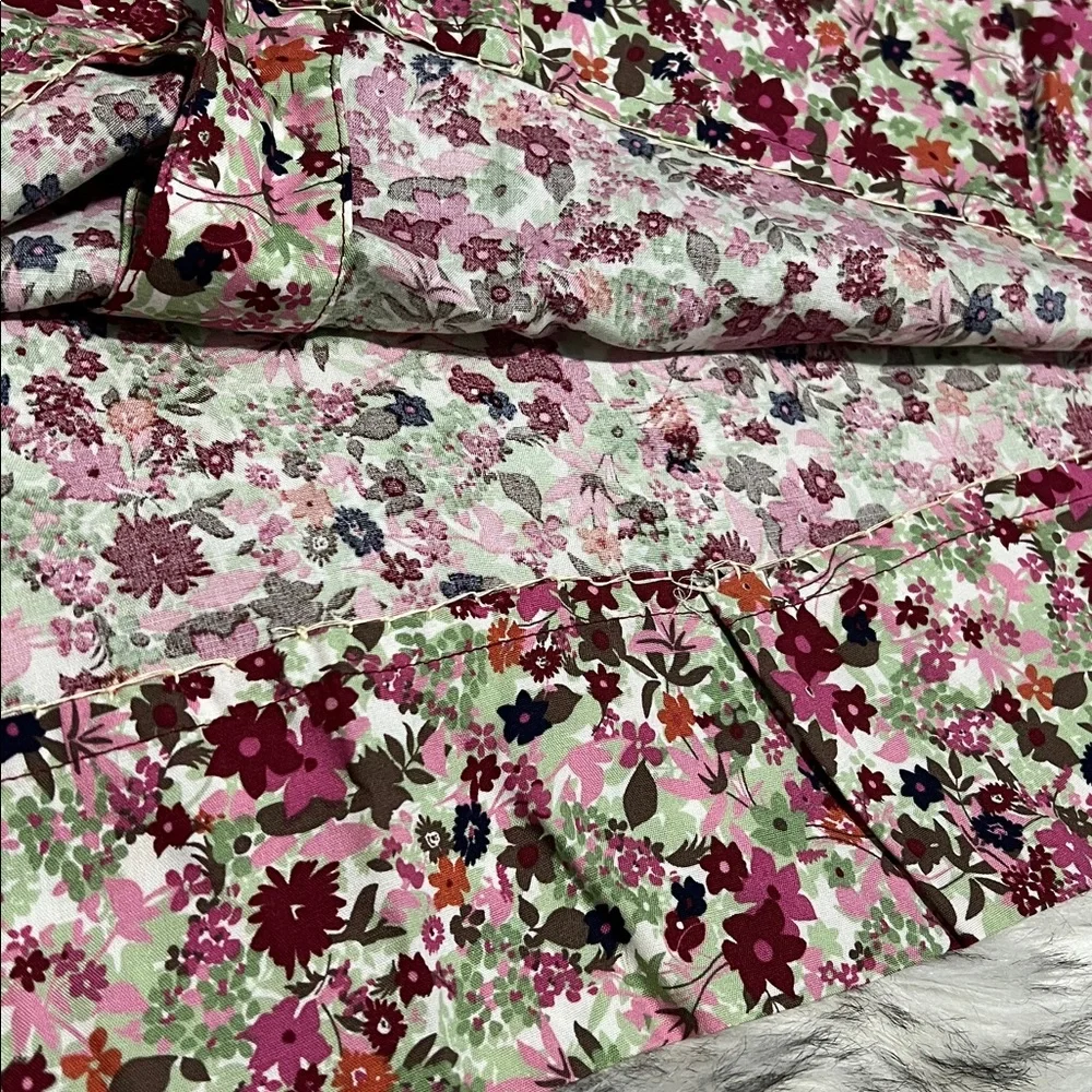 Christopher & Banks Button Down Floral Print Skirt Hemmed size 12 - Picture 4 of 7